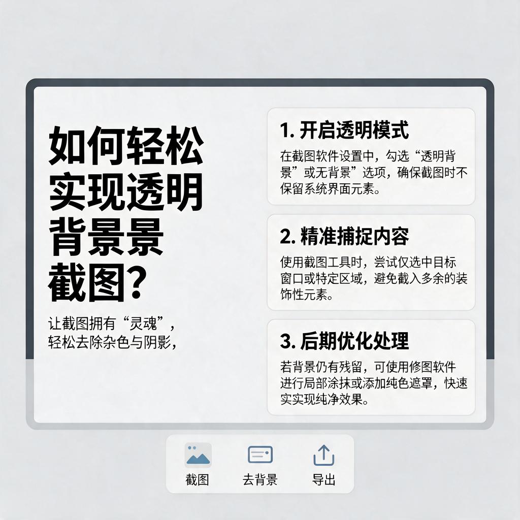 如何轻松实现透明背景截图?