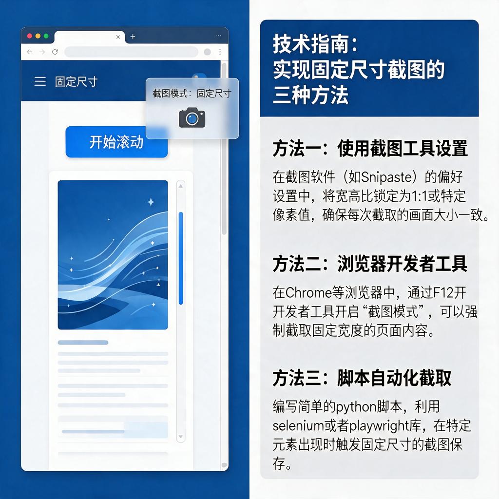 如何实现固定尺寸截图？