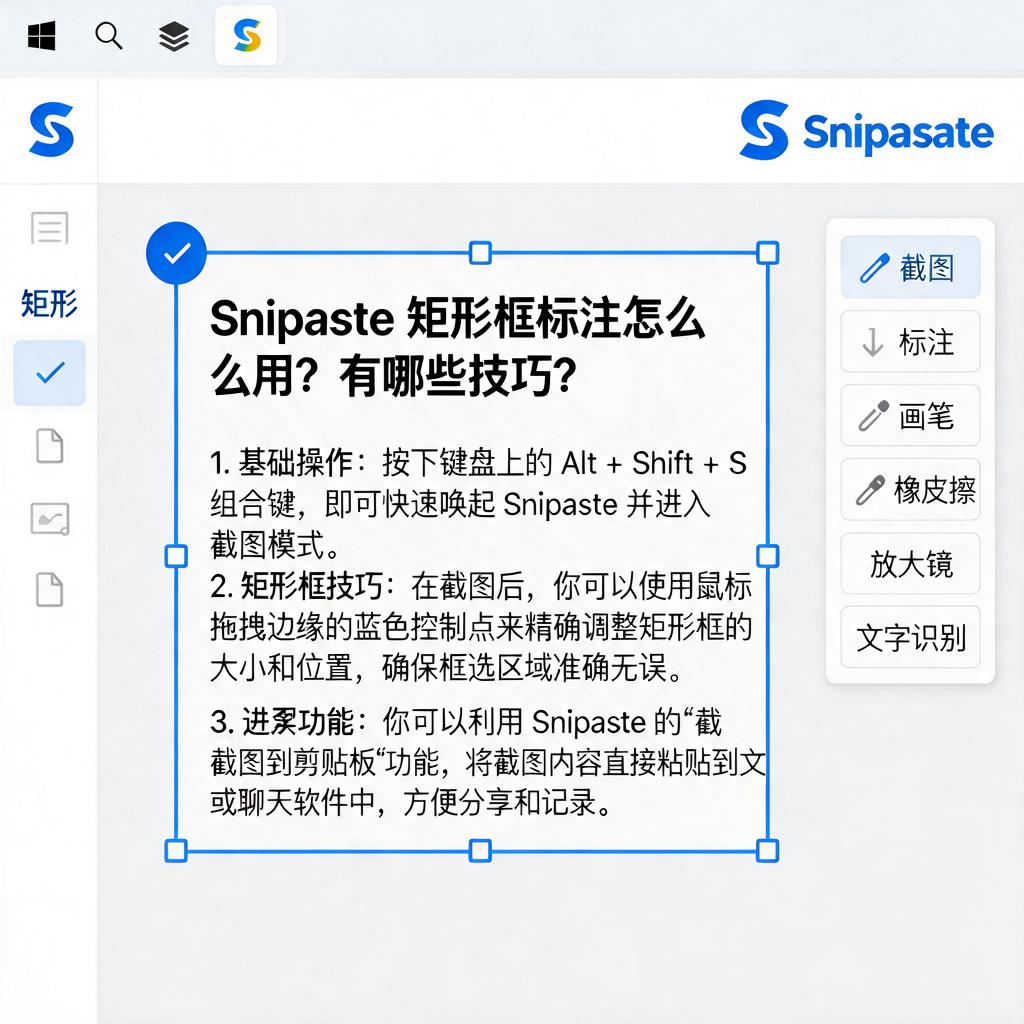 Snipaste矩形框标注怎么用?有哪些技巧?