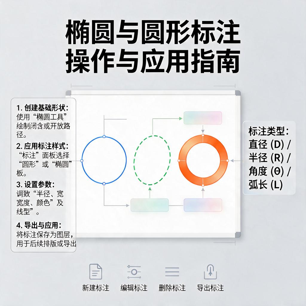 椭圆和圆形标注怎么操作和应用?