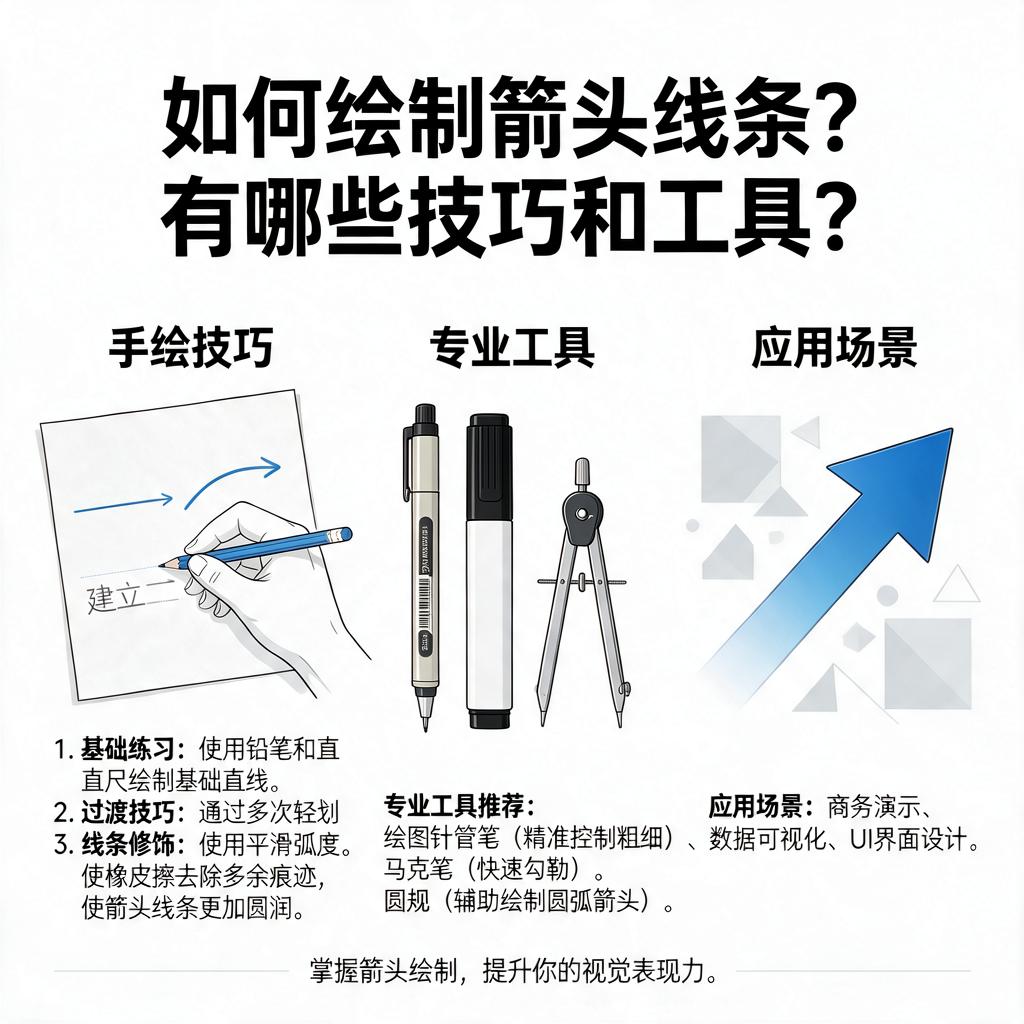 如何绘制箭头线条?有哪些技巧和工具?