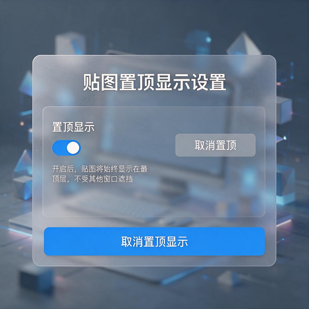 贴图置顶显示怎么设置和取消?