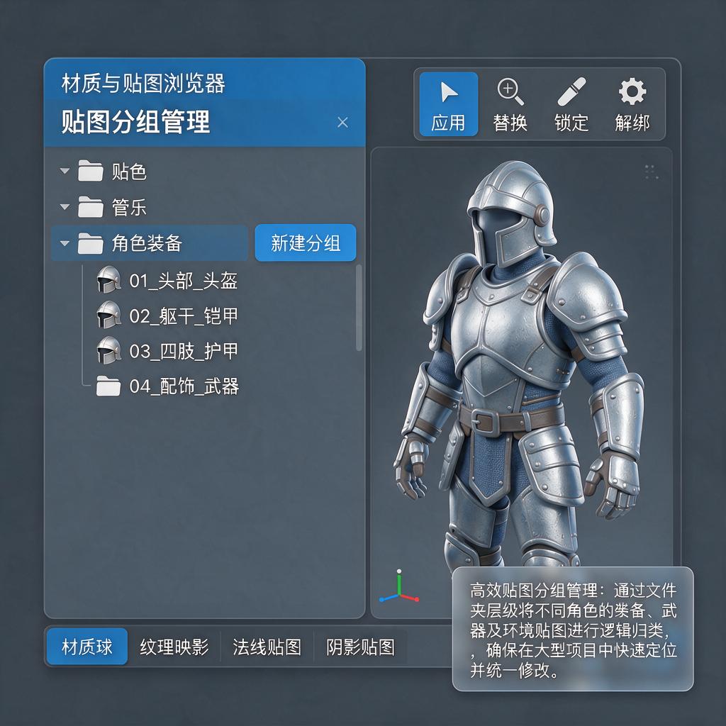 如何高效进行贴图分组管理呢?