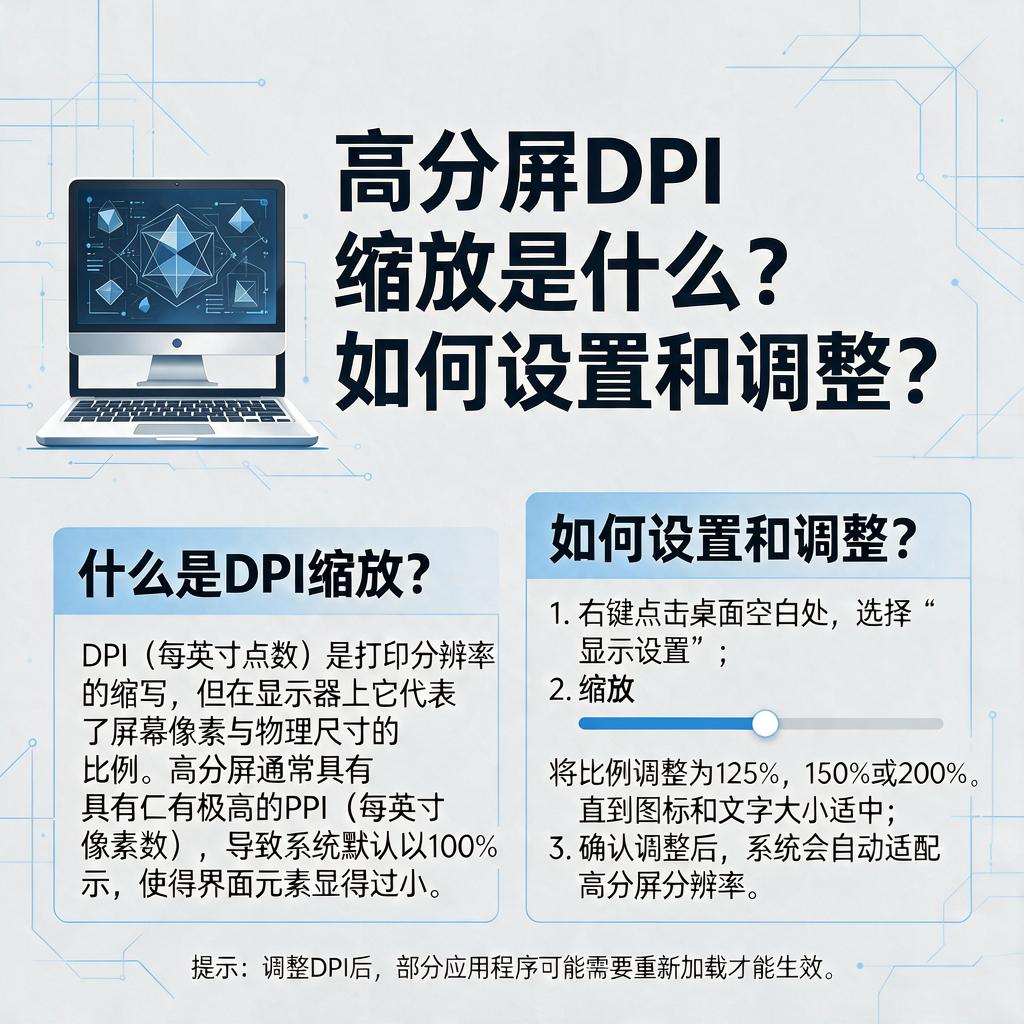高分屏DPI缩放是什么?如何设置和调整?