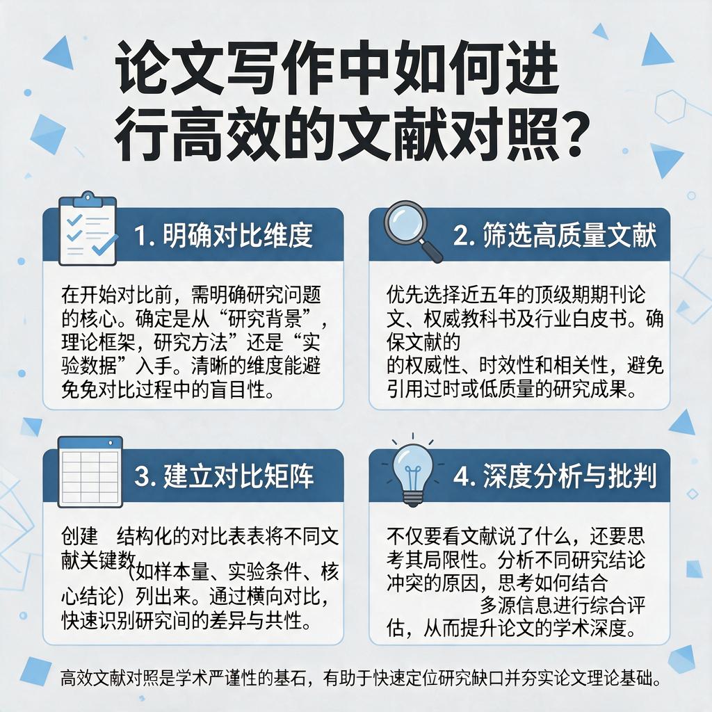 论文写作中如何进行高效的文献对照？