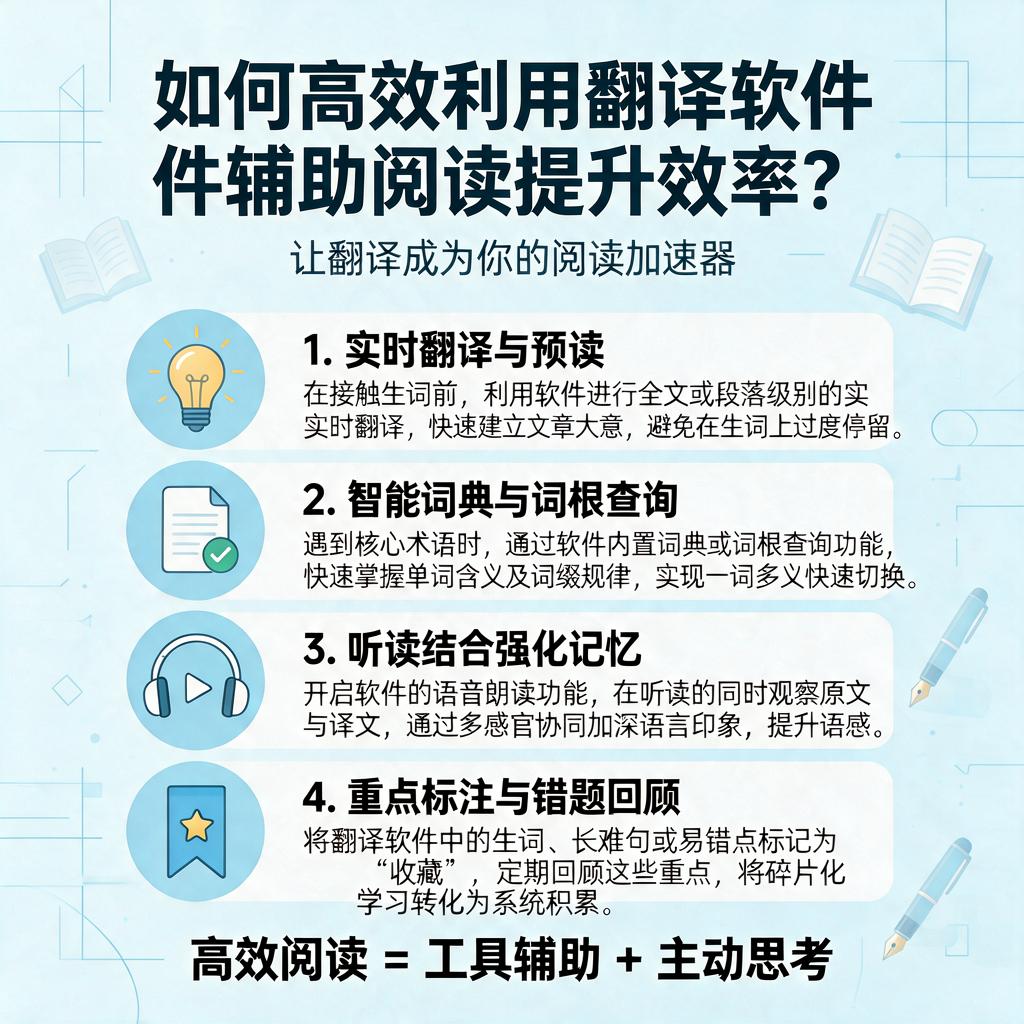如何高效利用翻译软件辅助阅读提升效率？