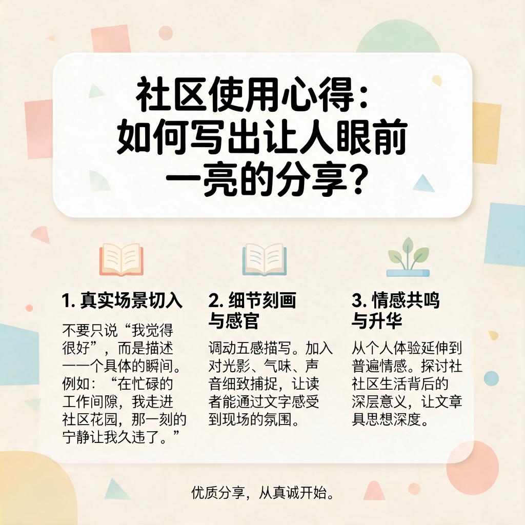 社区使用心得怎么写才能更吸引人？