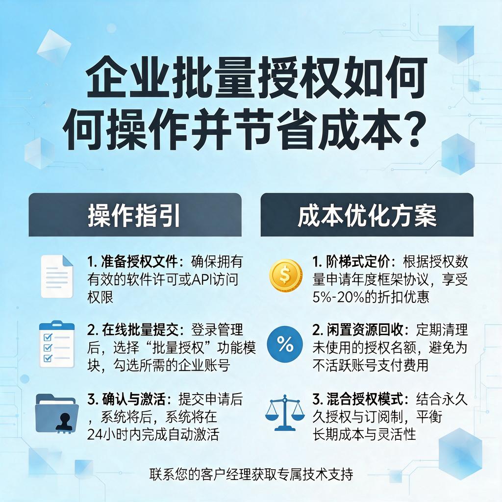 企业批量授权如何操作并节省成本？