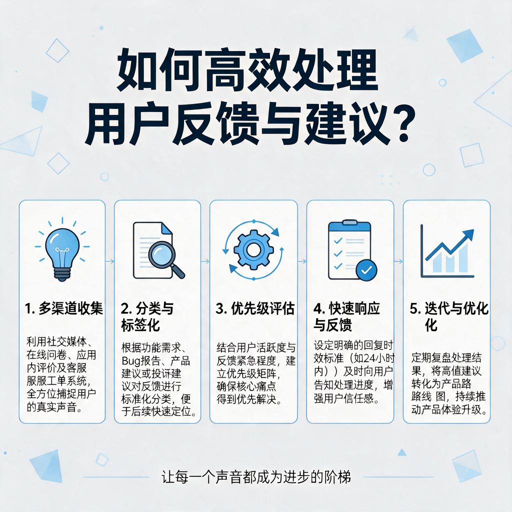 如何高效处理用户反馈与建议？