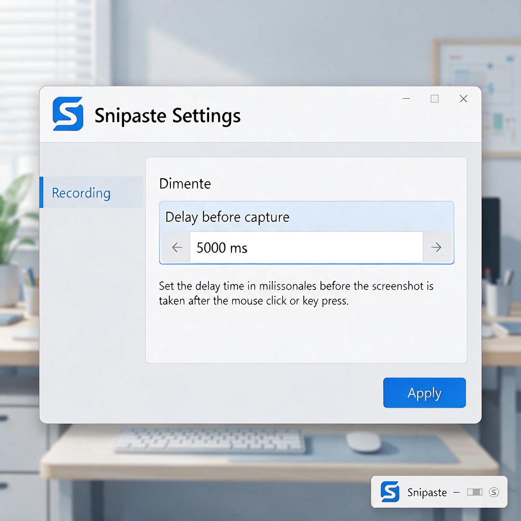 Snipaste延时截图怎么设置？