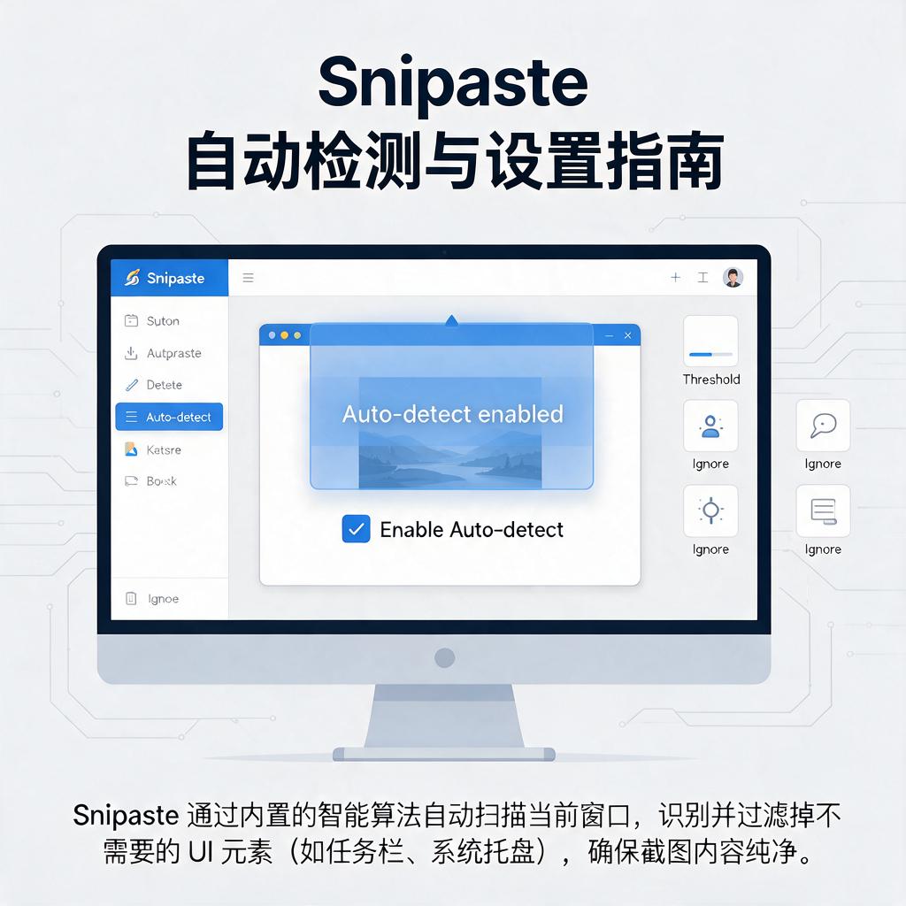 Snipaste如何自动检测窗口元素并调整设置？