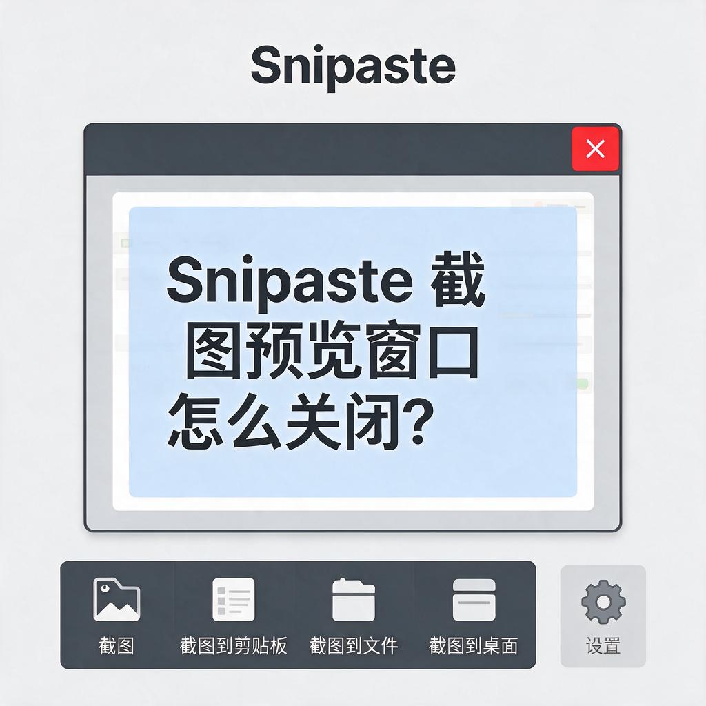 Snipaste截图预览窗口怎么关闭?