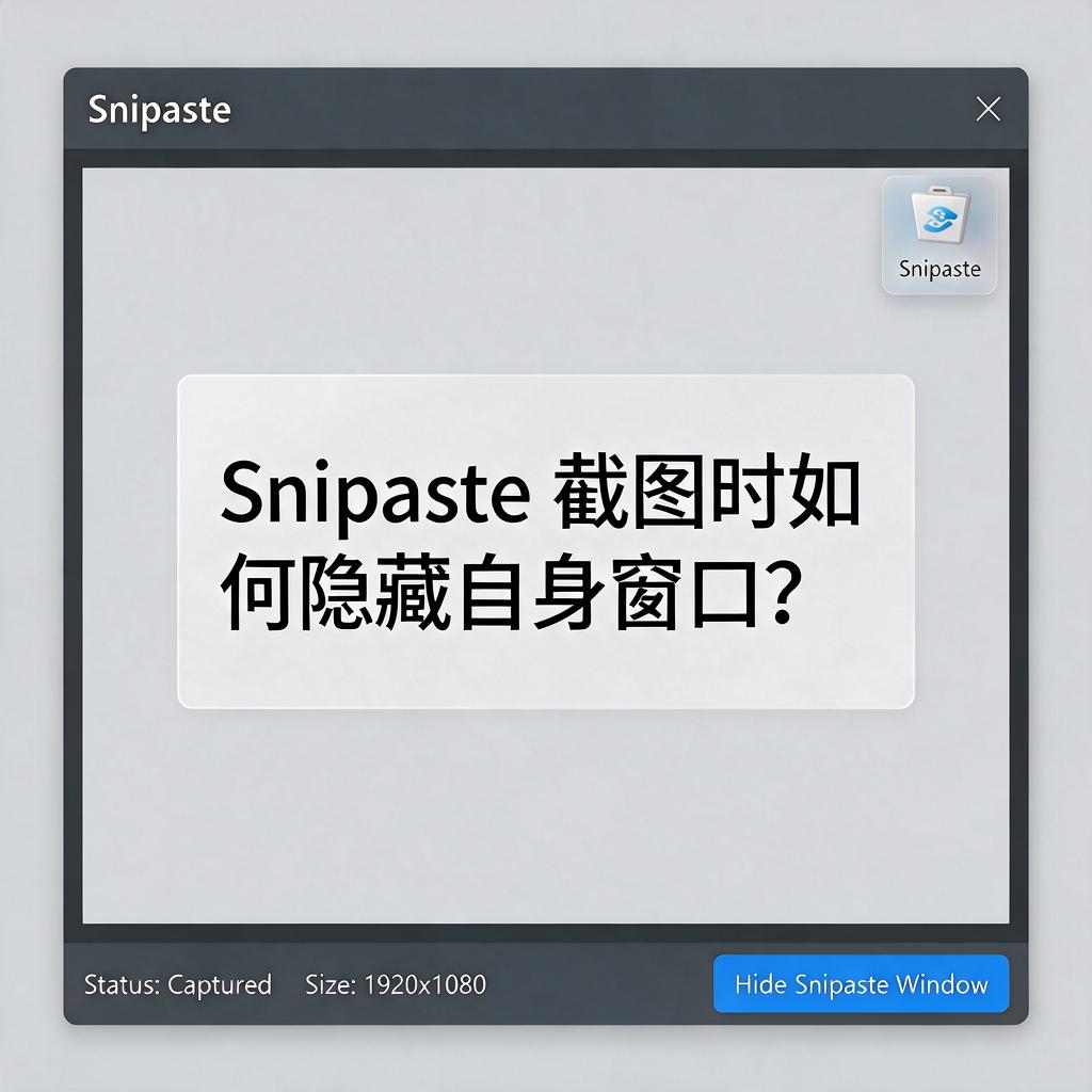 Snipaste截图时如何隐藏自身窗口？