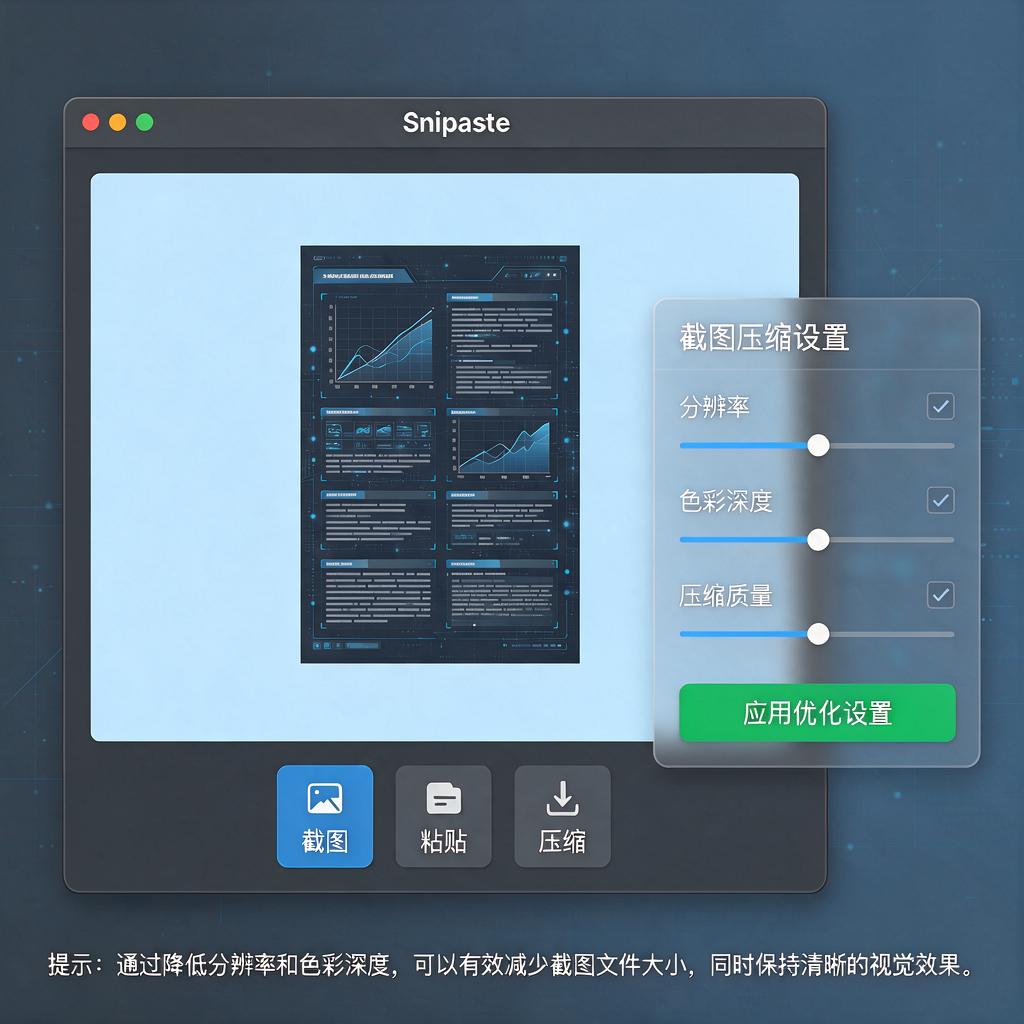 Snipaste截图如何有效压缩大小？