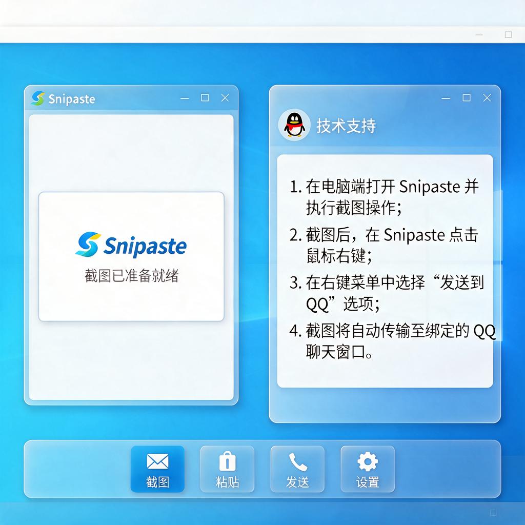 Snipaste截图如何快速发送到QQ？
