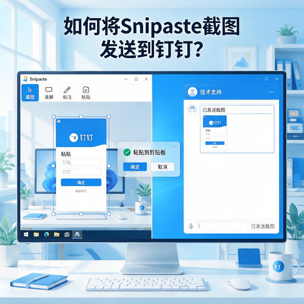 如何将Snipaste截图发送到钉钉？