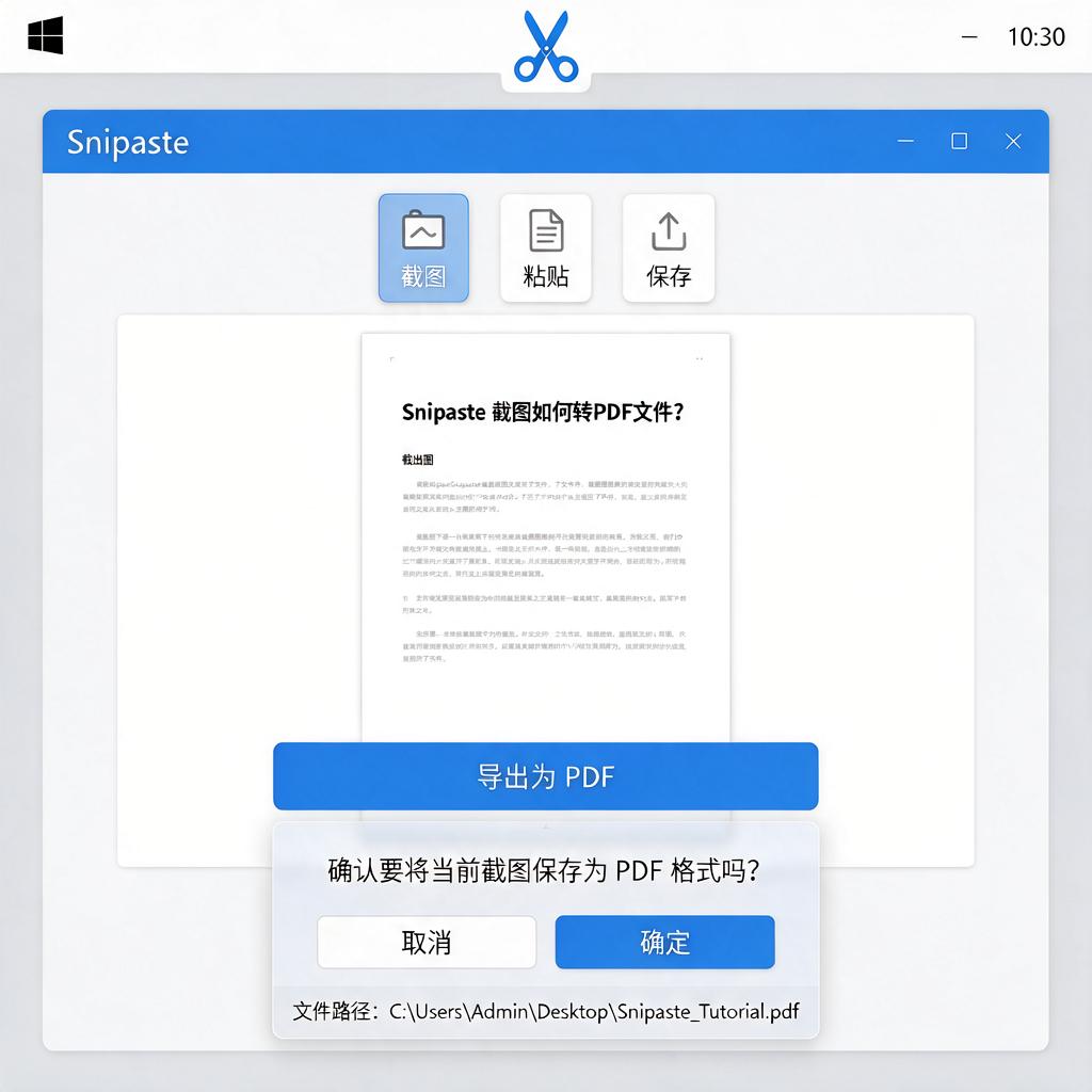 Snipaste截图如何转PDF文件？