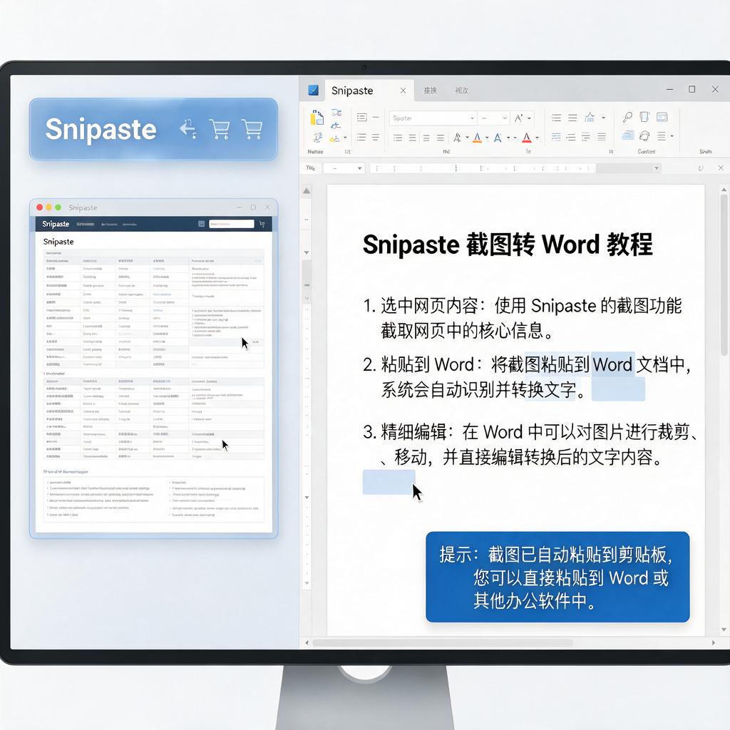 Snipaste截图如何高效转Word并编辑内容?