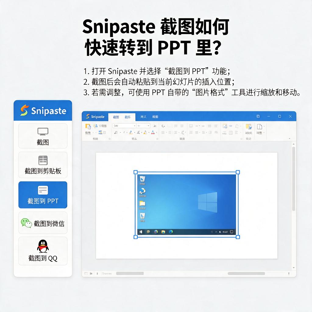 Snipaste截图如何快速转到PPT里？