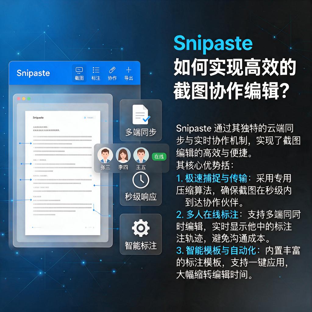 Snipaste如何实现高效的截图协作编辑?