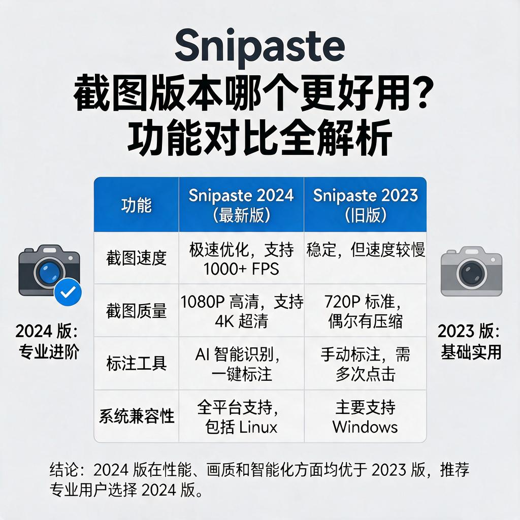 Snipaste截图版本哪个更好用?功能对比全解析