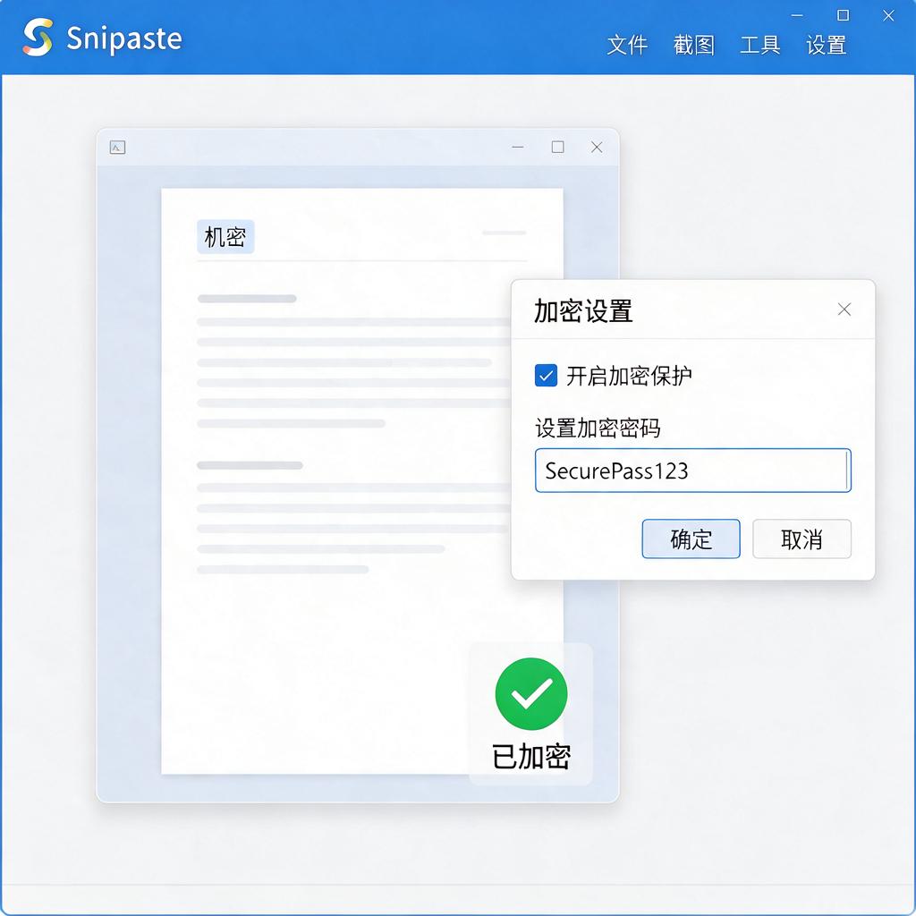 Snipaste截图如何实现加密保护并解密?