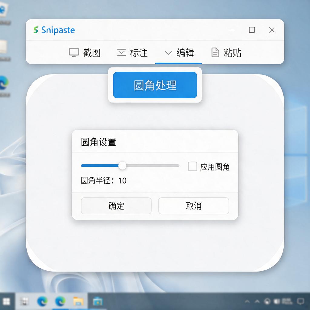 Snipaste截图如何进行圆角处理?