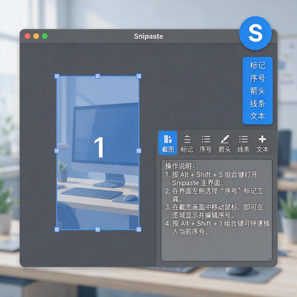 Snipaste截图序号标记怎么操作和使用？