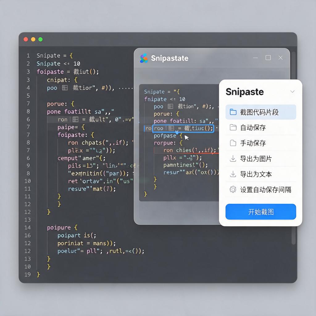 Snipaste如何截图代码片段并保存?