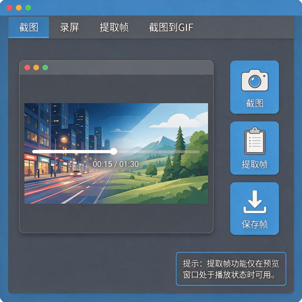 Snipaste如何提取视频帧进行截图？