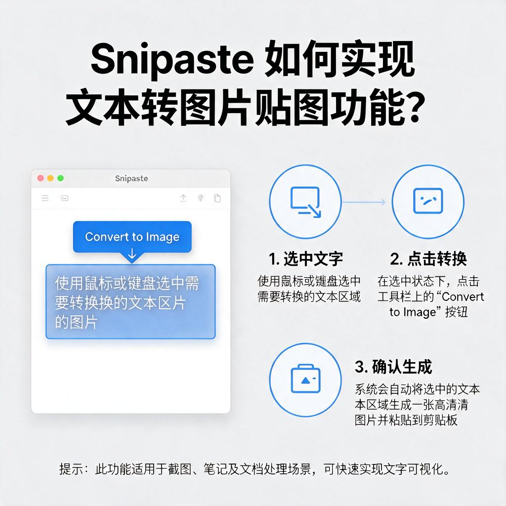 Snipaste如何实现文本转图片贴图功能？