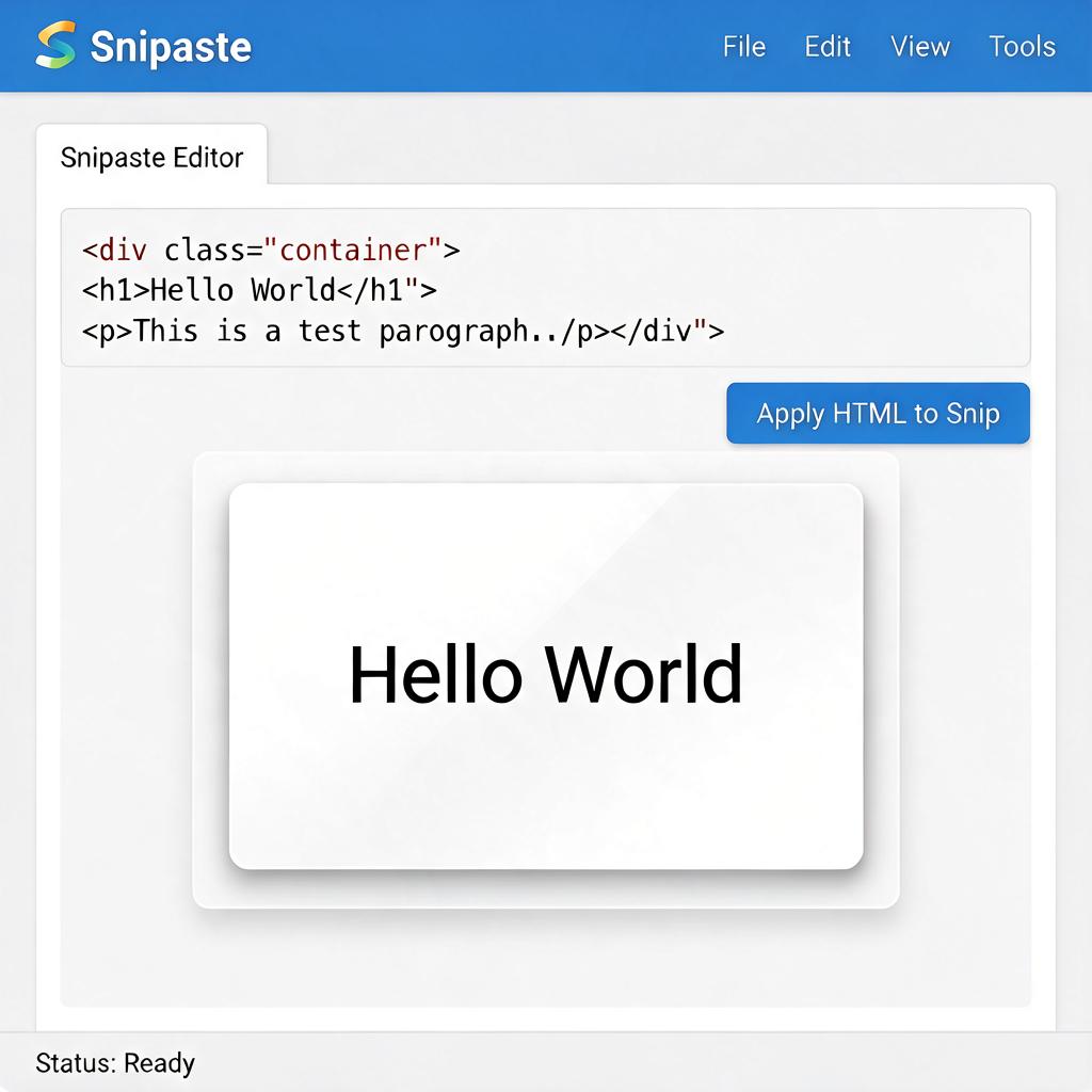 Snipaste如何实现HTML代码贴图功能?