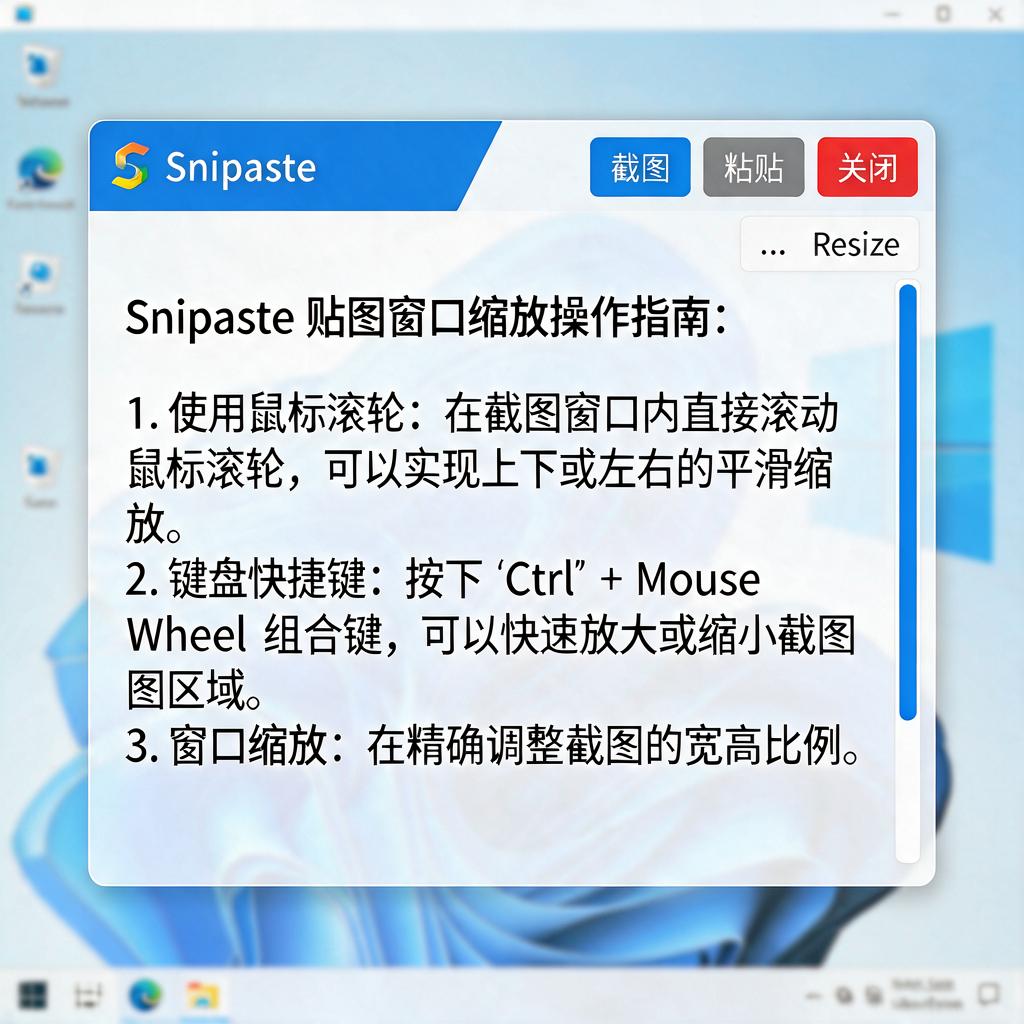 Snipaste贴图窗口如何进行缩放操作?