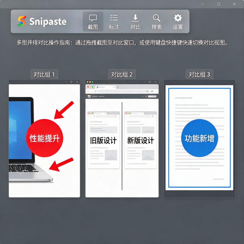 Snipaste如何实现多图并排对比操作?