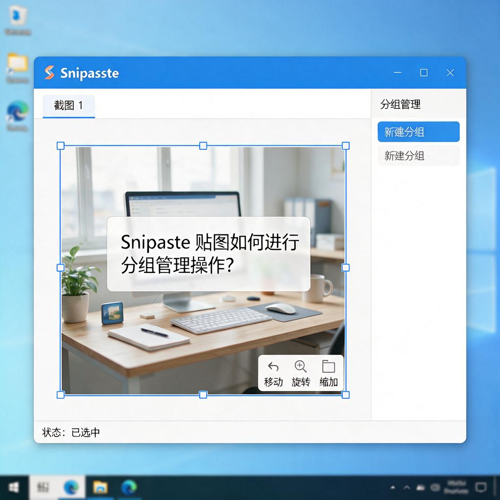 Snipaste贴图如何进行分组管理操作?