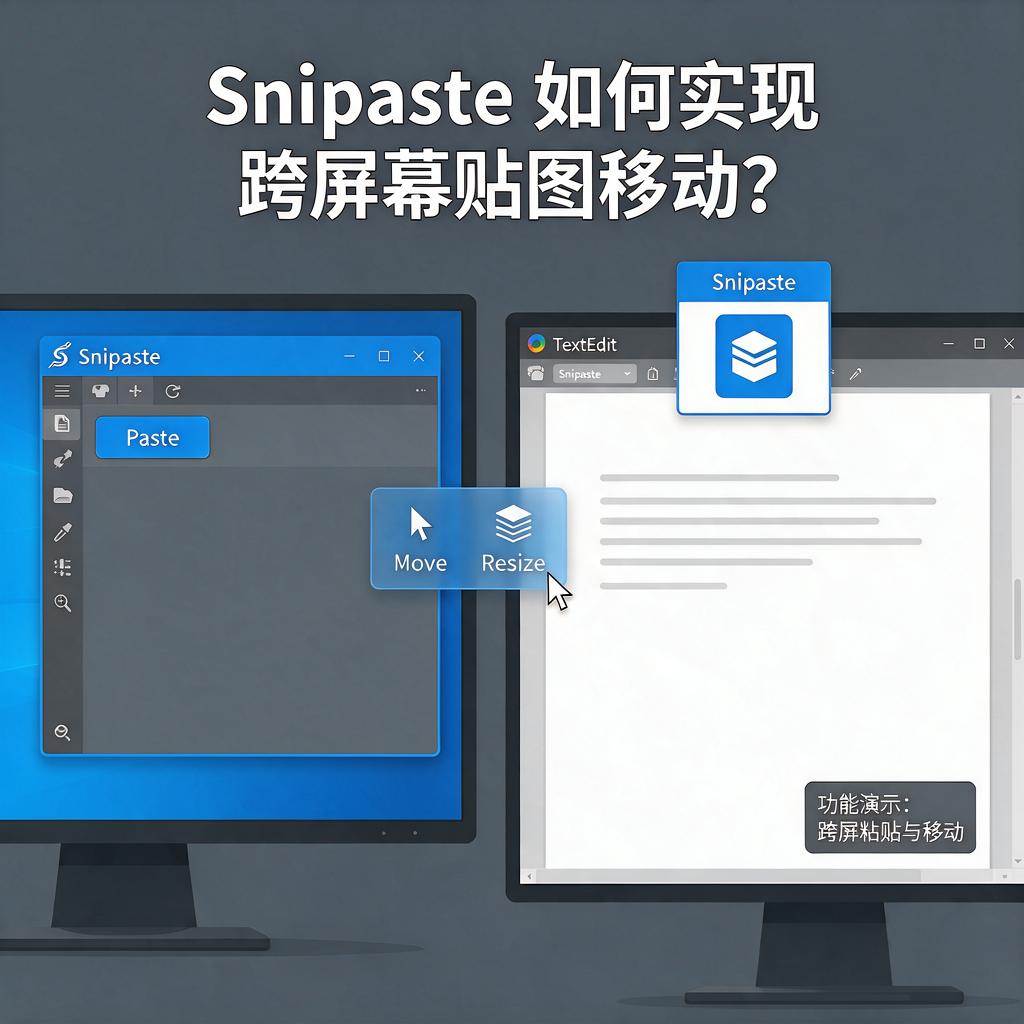 Snipaste如何实现跨屏幕贴图移动？