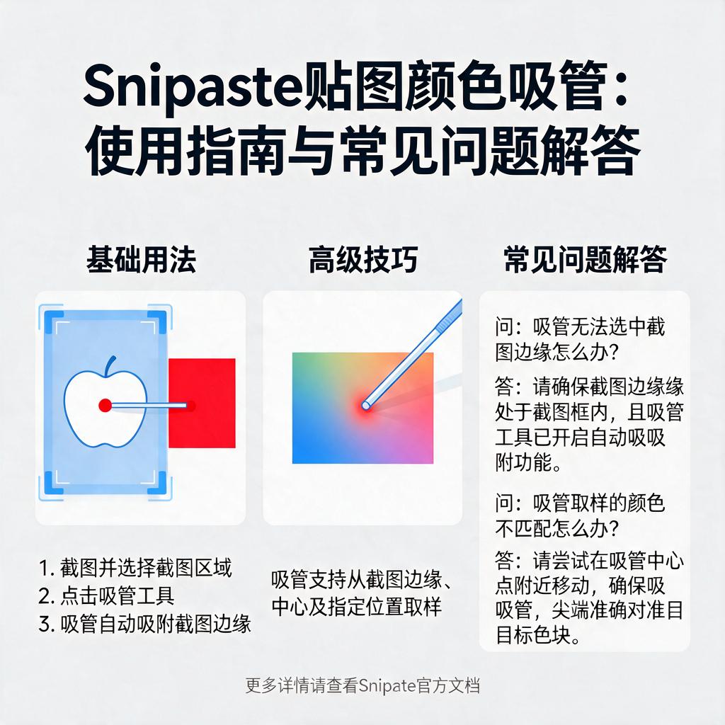 Snipaste贴图颜色吸管怎么使用及常见问题解答