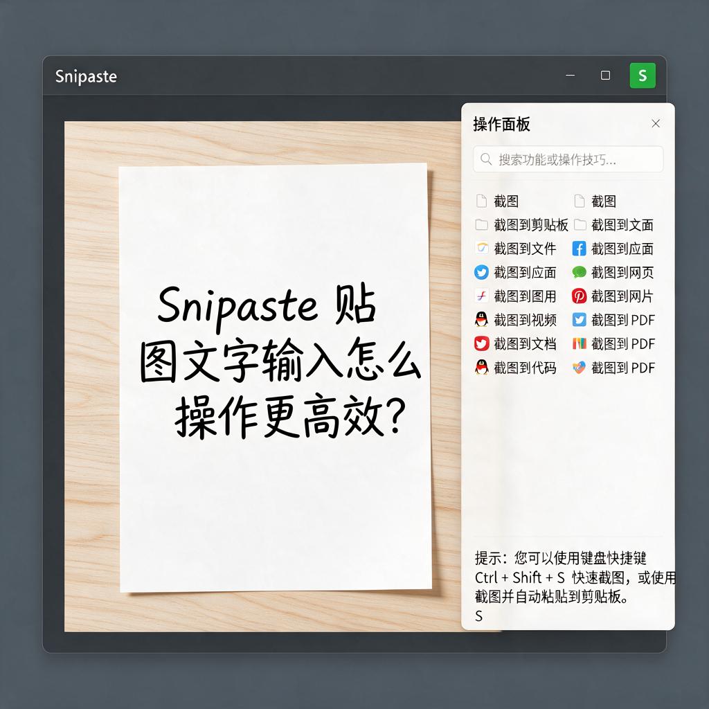Snipaste贴图文字输入怎么操作更高效?