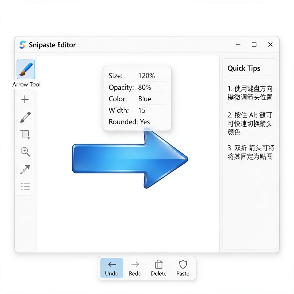 Snipaste贴图箭头怎么绘制?