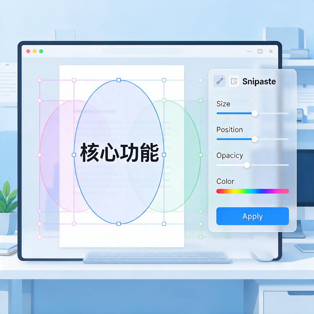 Snipaste贴图椭圆框怎么绘制与调整？