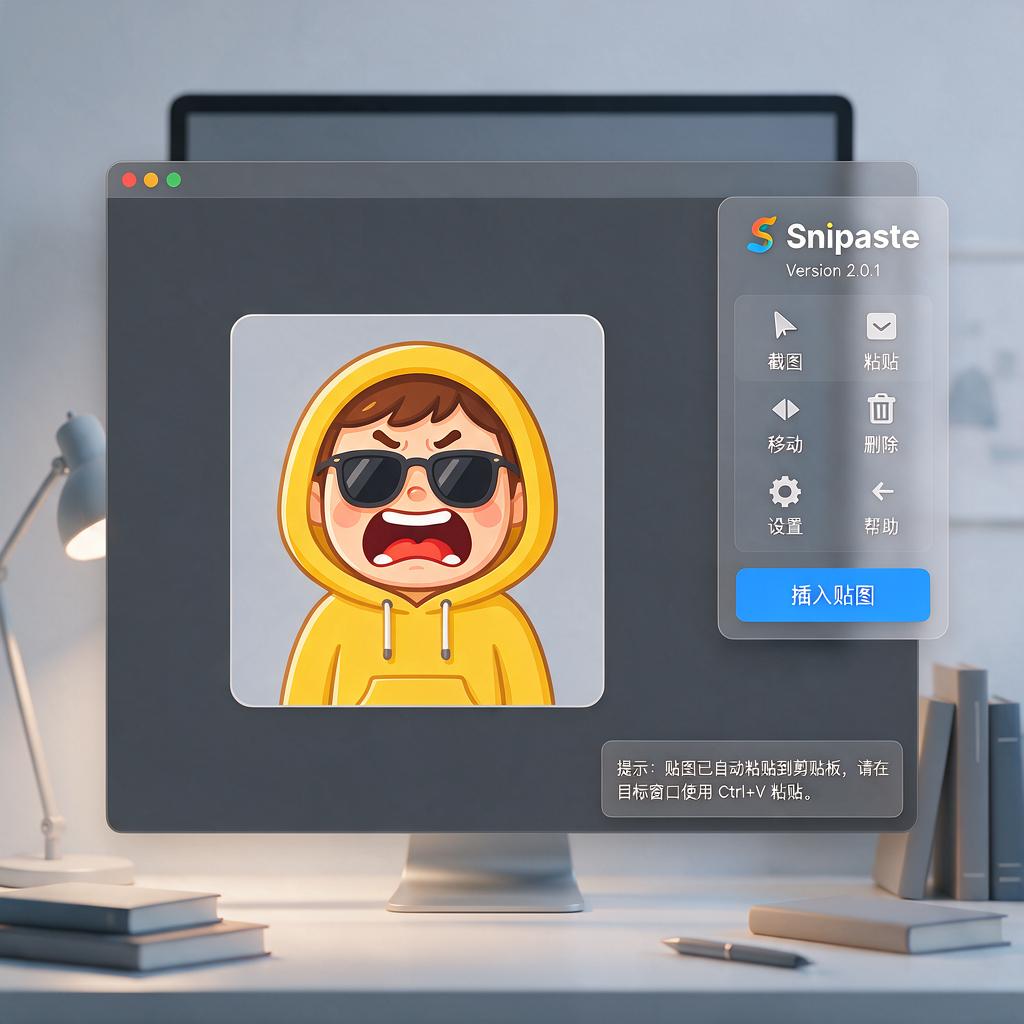 Snipaste如何插入贴图表情包? Snipaste如何插入贴图表情包?