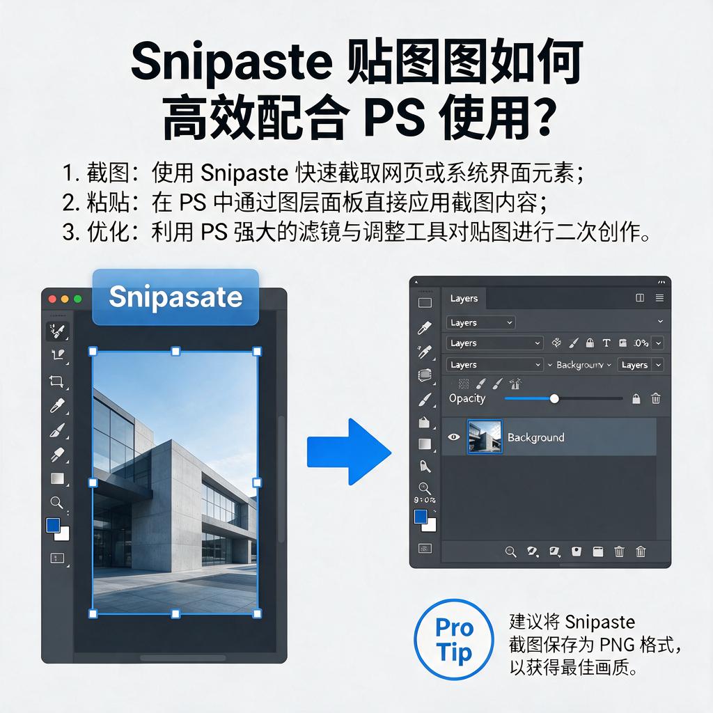 Snipaste贴图如何高效配合PS使用?