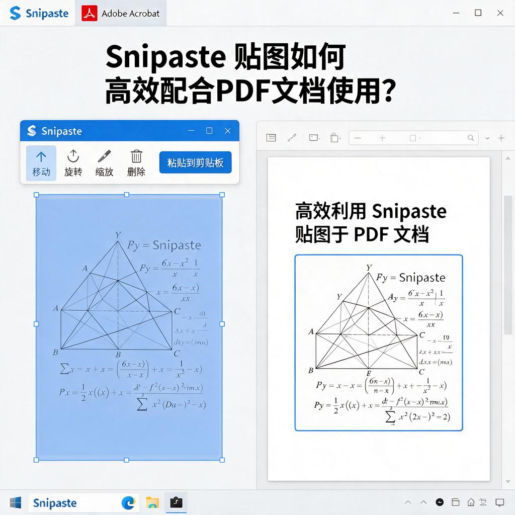 Snipaste贴图如何高效配合PDF文档使用?