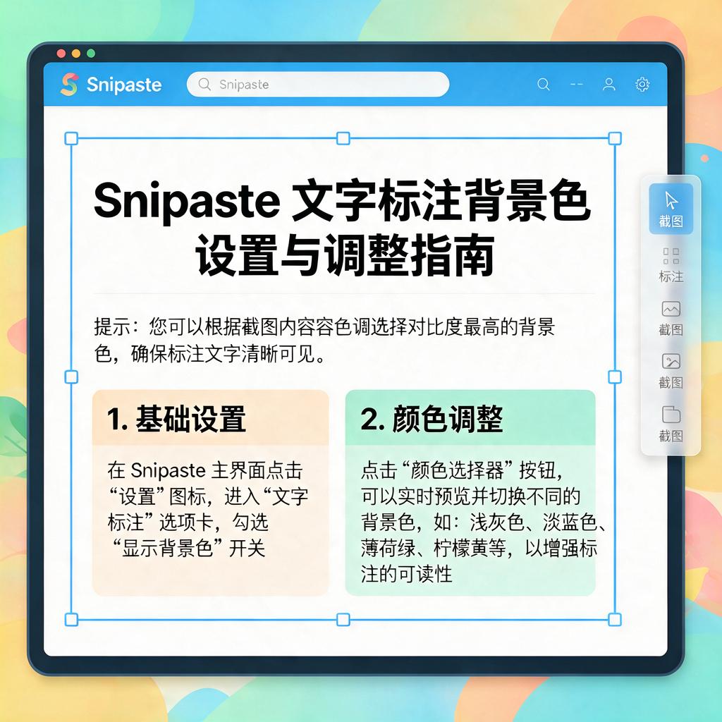 Snipaste文字标注背景色怎么设置和调整？