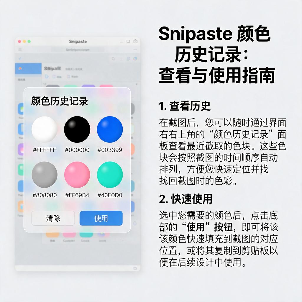 Snipaste颜色历史记录怎么查看和使用?