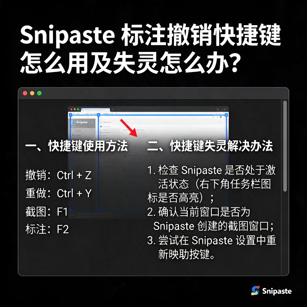 Snipaste标注撤销快捷键怎么用及失灵怎么办?