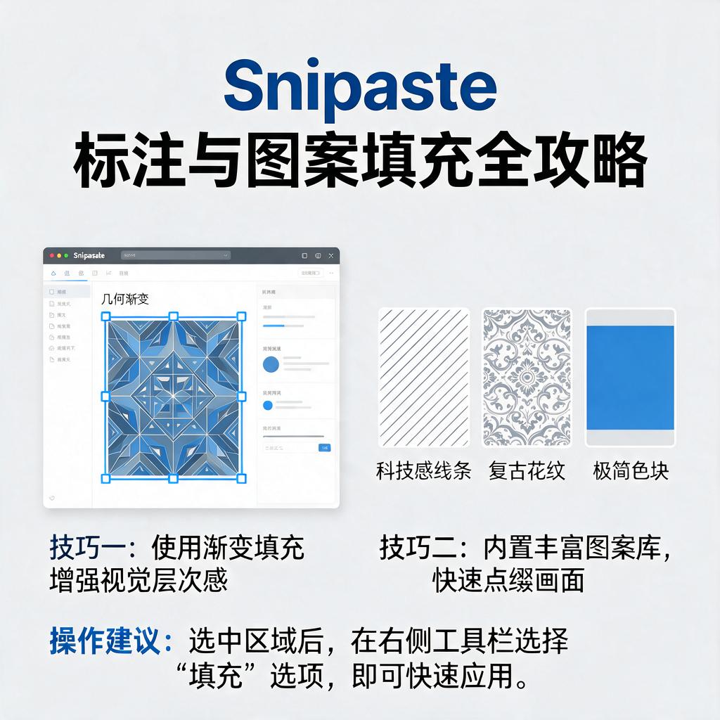 Snipaste标注图案填充怎么操作?有哪些技巧和图案?