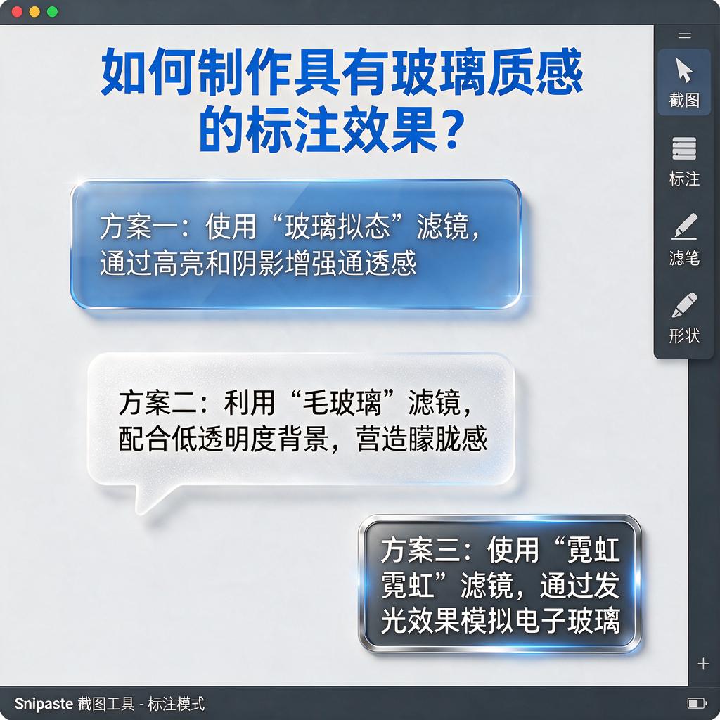 如何用Snipaste实现标注的玻璃质感效果?