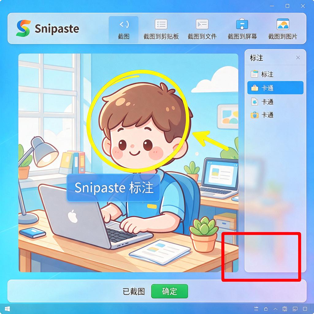 Snipaste如何实现标注卡通效果？