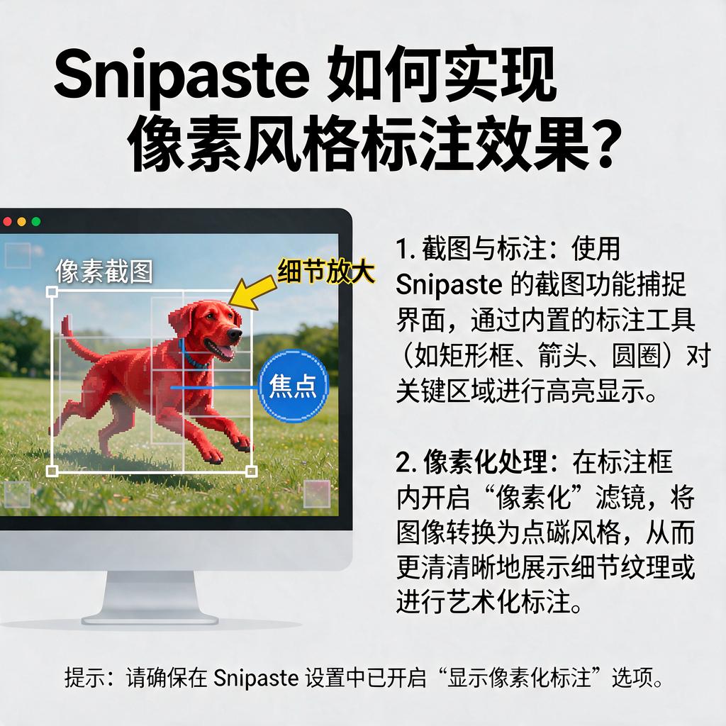 Snipaste如何实现像素风格标注效果？